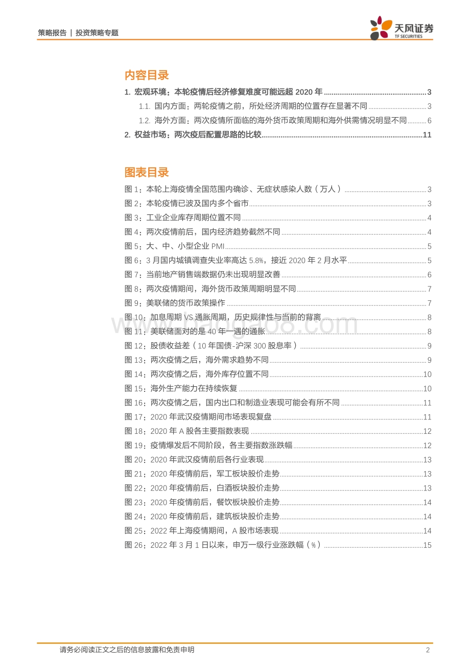 天风证券-投资策略专题_疫后全面对比和复盘_20年4月VS22年5月_16页_2mb.pdf_第2页