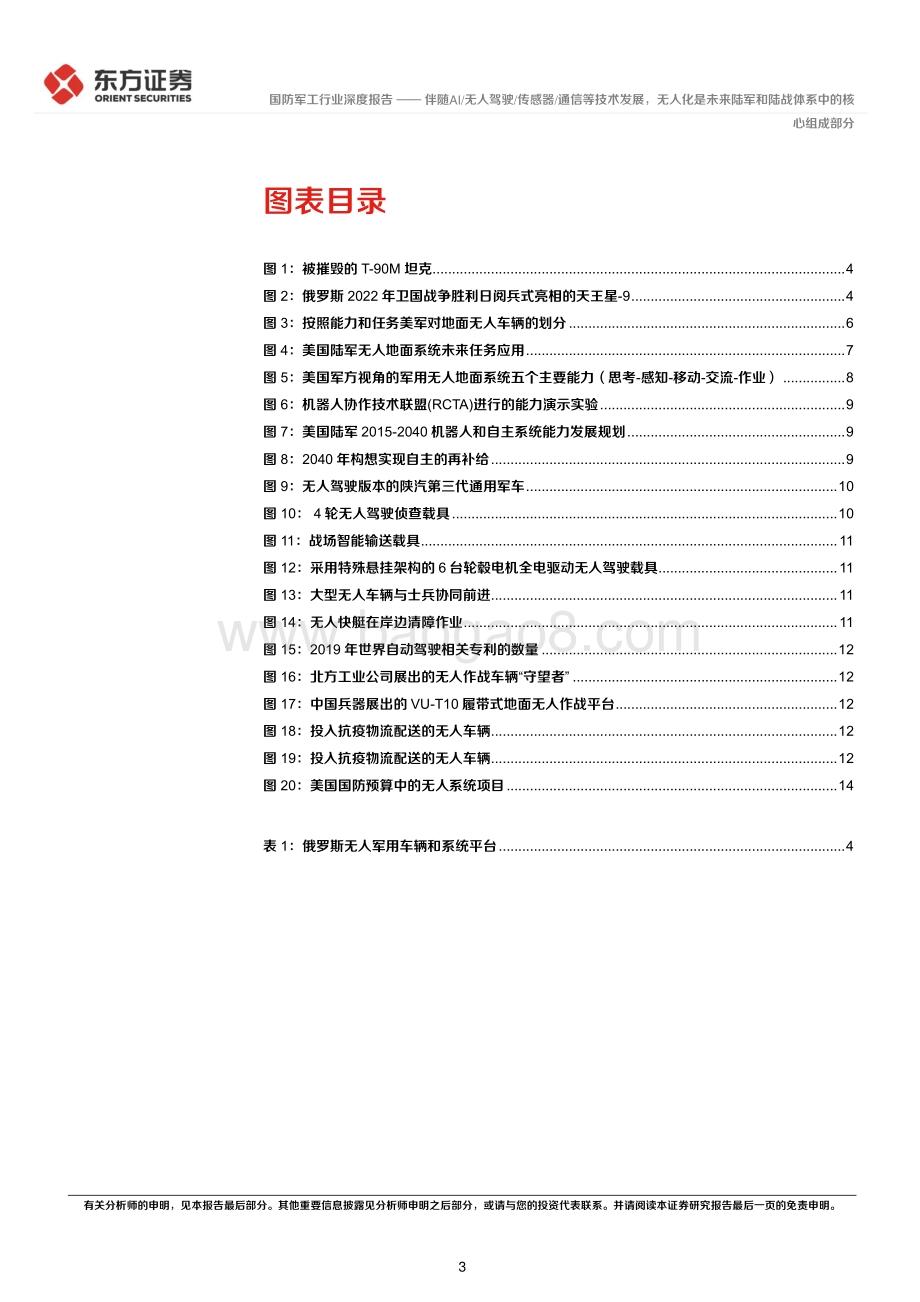 深度报告-东方证券-国防军工行业深度报告_伴随AI_无人驾驶_传感器_通信等技术发展_无人化是未来陆军和陆战体系中的核心组成部分_17页_1mb.pdf_第3页