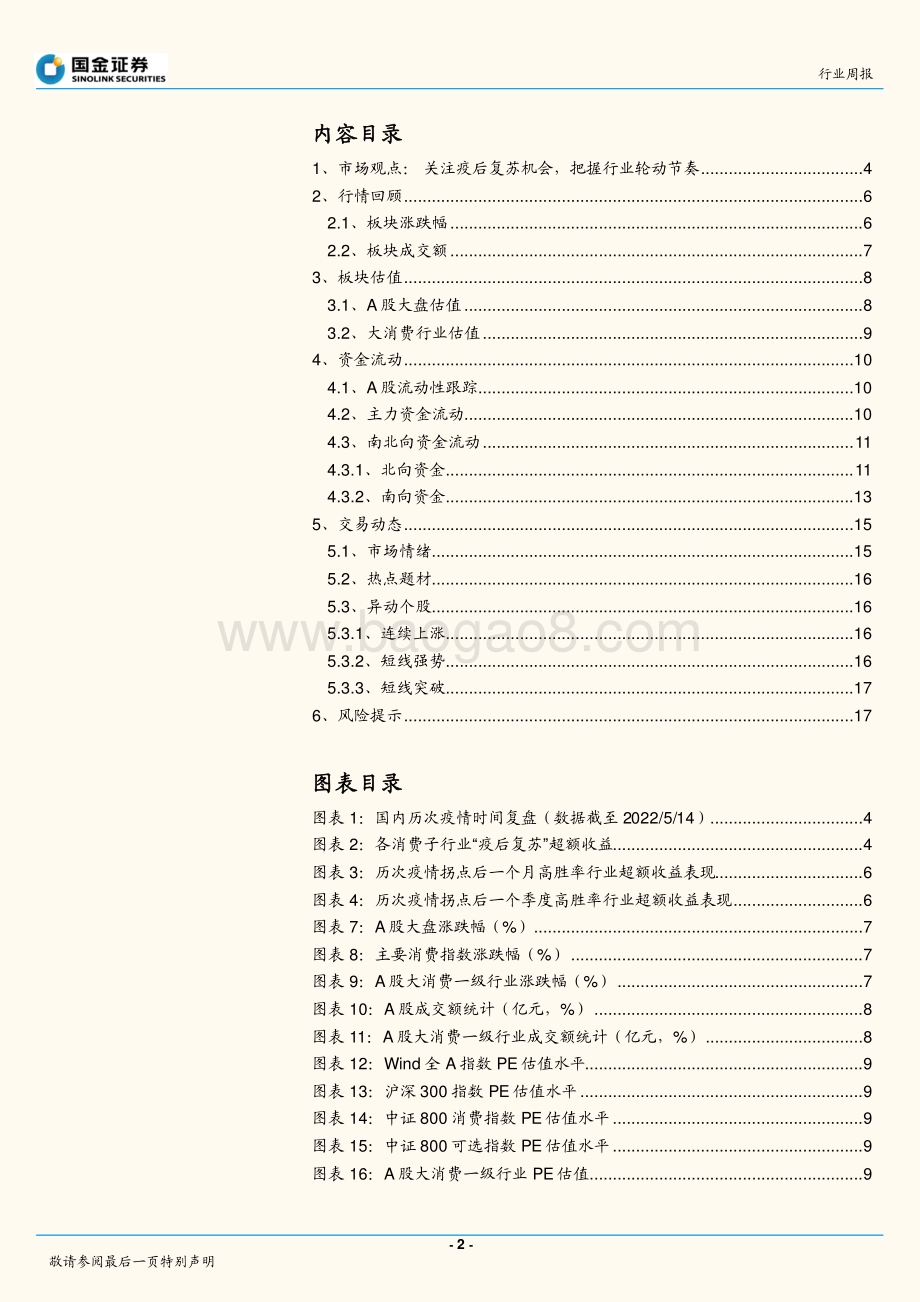 国金证券-主要消费产业行业研究_关注疫后复苏机会_把握行业轮动节奏_19页_3mb.pdf_第2页