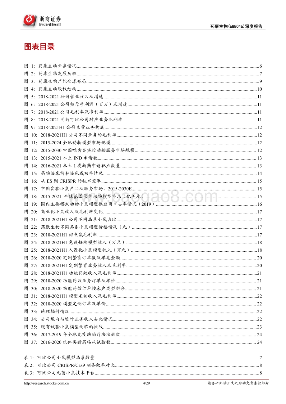 深度报告-浙商证券-药康生物-688046.SH-药康生物深度报告_用创新打开市场空间的模式动物龙头_29页_4mb.pdf_第4页