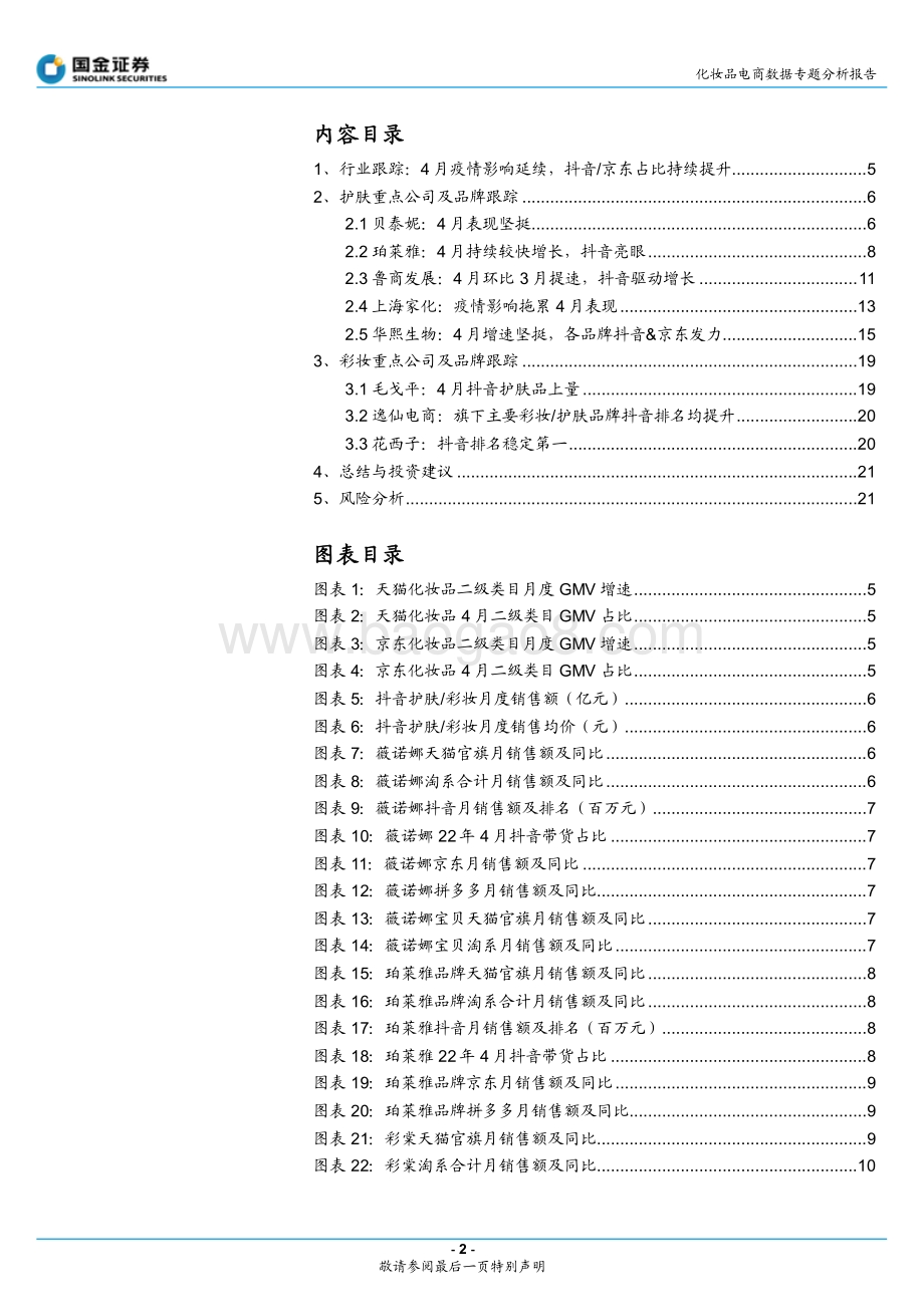 国金证券-化妆品电商数据专题分析报告_4月头部品牌表现坚挺_关注_618_大促催化_23页_4mb.pdf_第2页