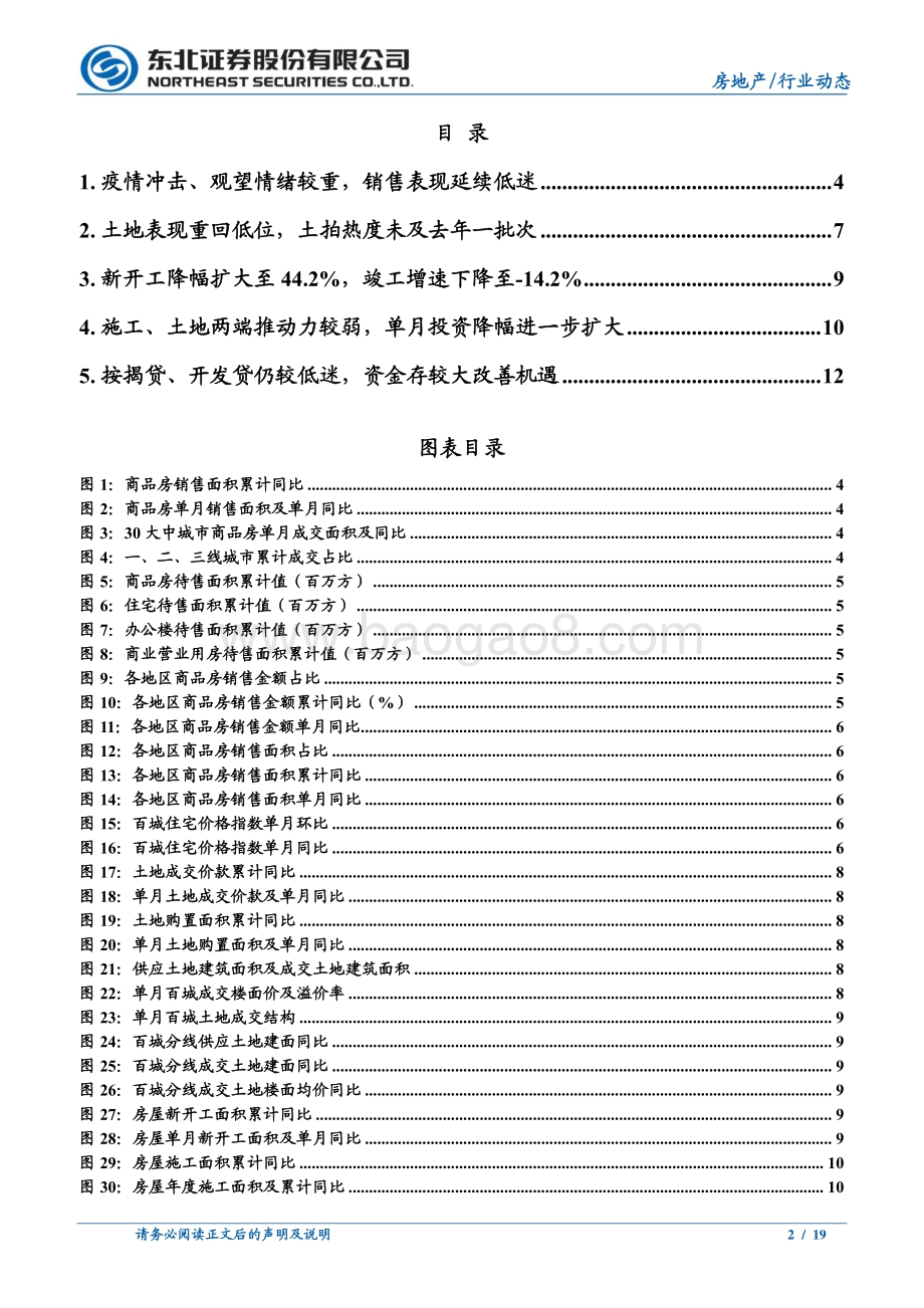 东北证券-1-4月房地产数据点评_销售表现延续低迷_施工_土地两端投资推动力较弱_19页_2mb.pdf_第2页