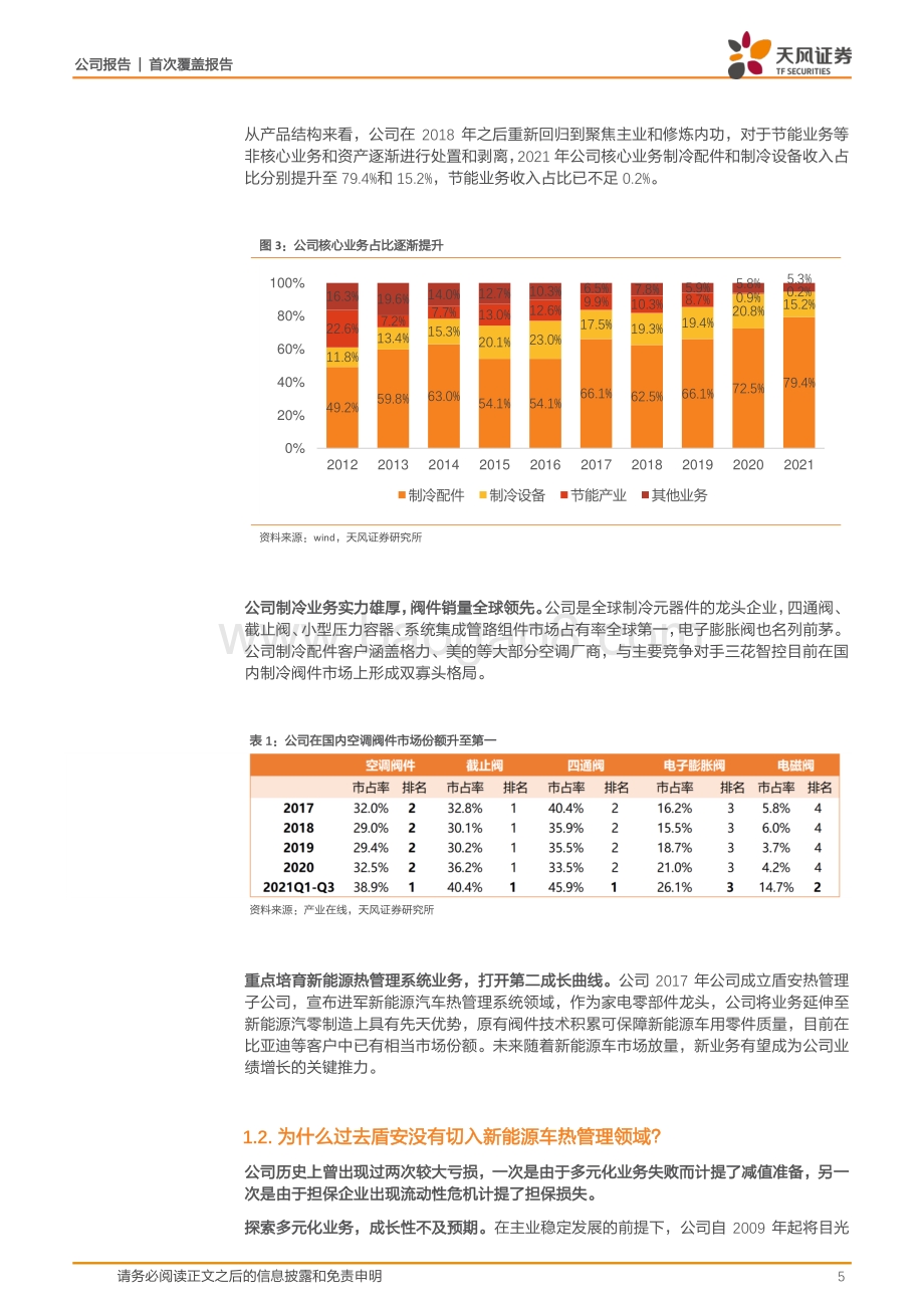 深度报告-天风证券-盾安环境-002011.SZ-制冷配件龙头_新能源车热管理打造第二增长曲线_26页_3mb.pdf_第5页