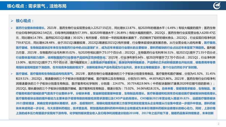 医药生物财报专题报告：需求景气洼地布局_54页_1mb.pdf_第2页