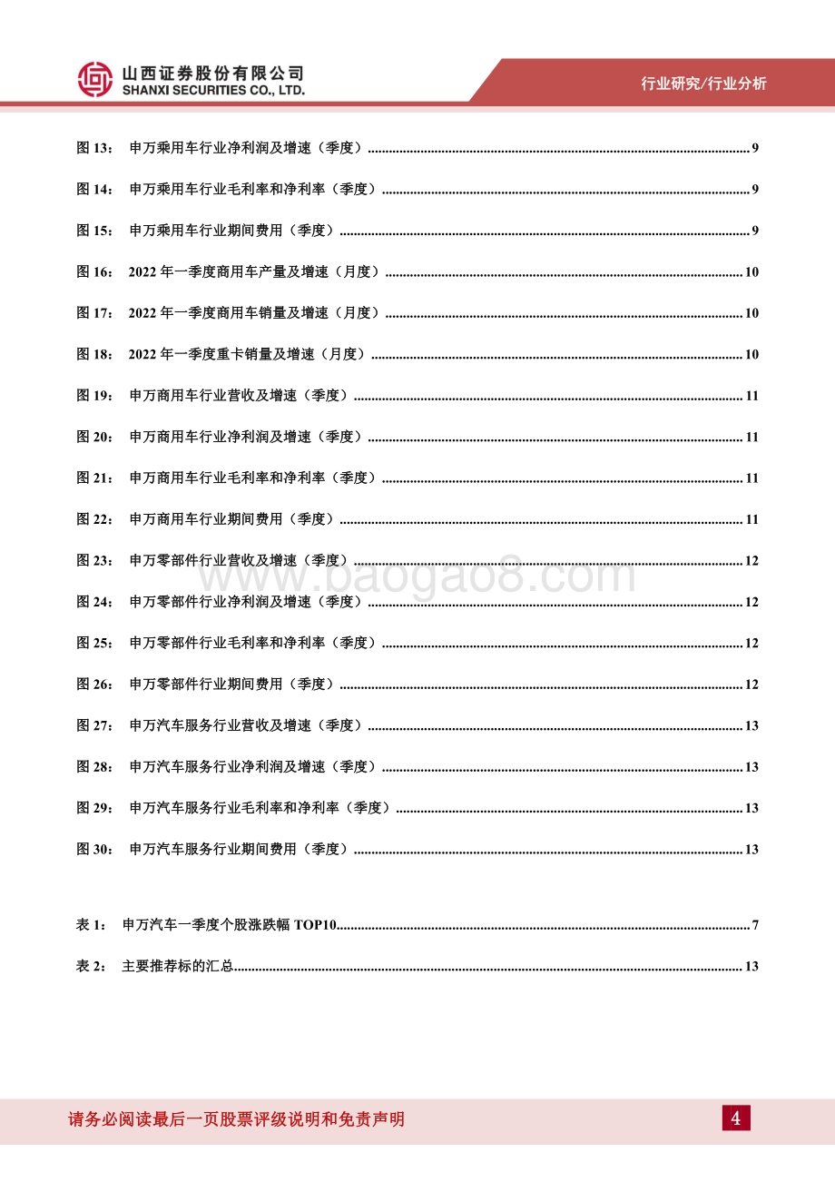 汽车2022年一季报总结及前瞻：一季度盈利下滑估值收缩二季度有望迎来拐点_16页_2mb.pdf_第4页