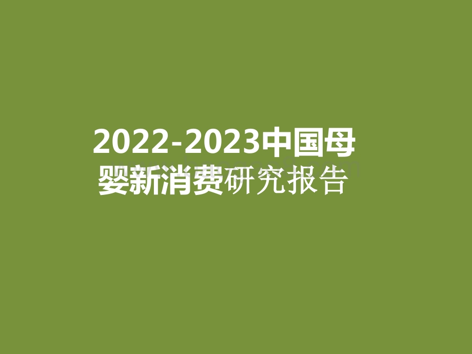 2022-2023中国母婴新消费研究报告.pptx_第1页