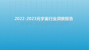 2022-2023元宇宙行业洞察报告.pptx