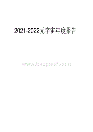 2021-2022元宇宙年度报告.pdf