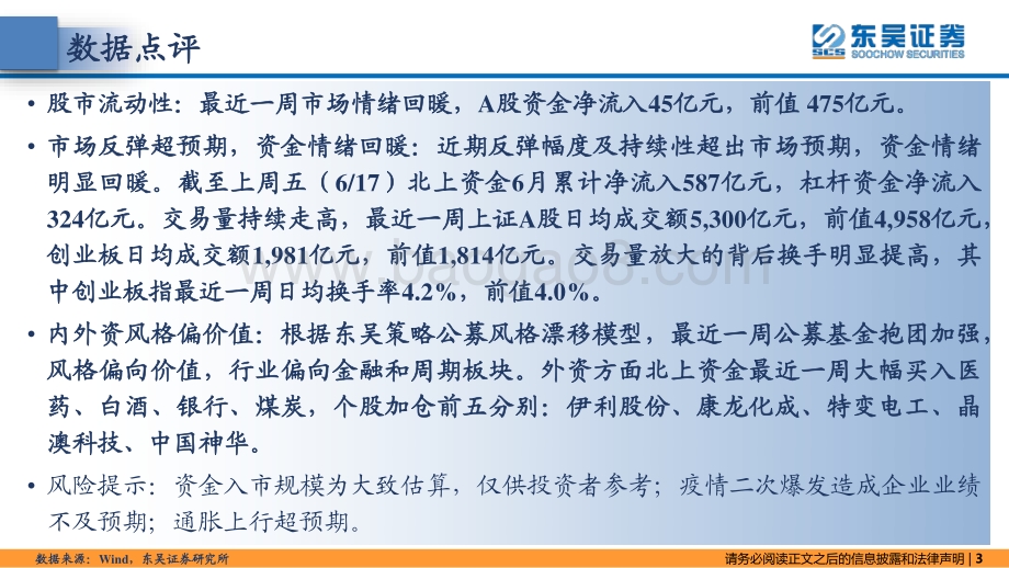 东吴证券-东吴策略·市场温度计_市场情绪回暖_内外资风格偏价值_26页_1mb.pdf_第3页