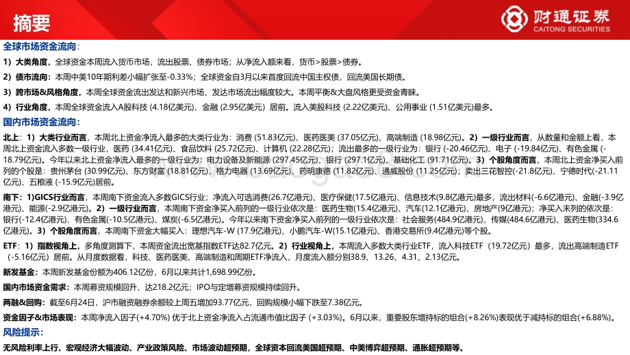 财通证券-全球资金观察系列十三_北向流入大消费全年回正_31页_3mb.pdf_第3页