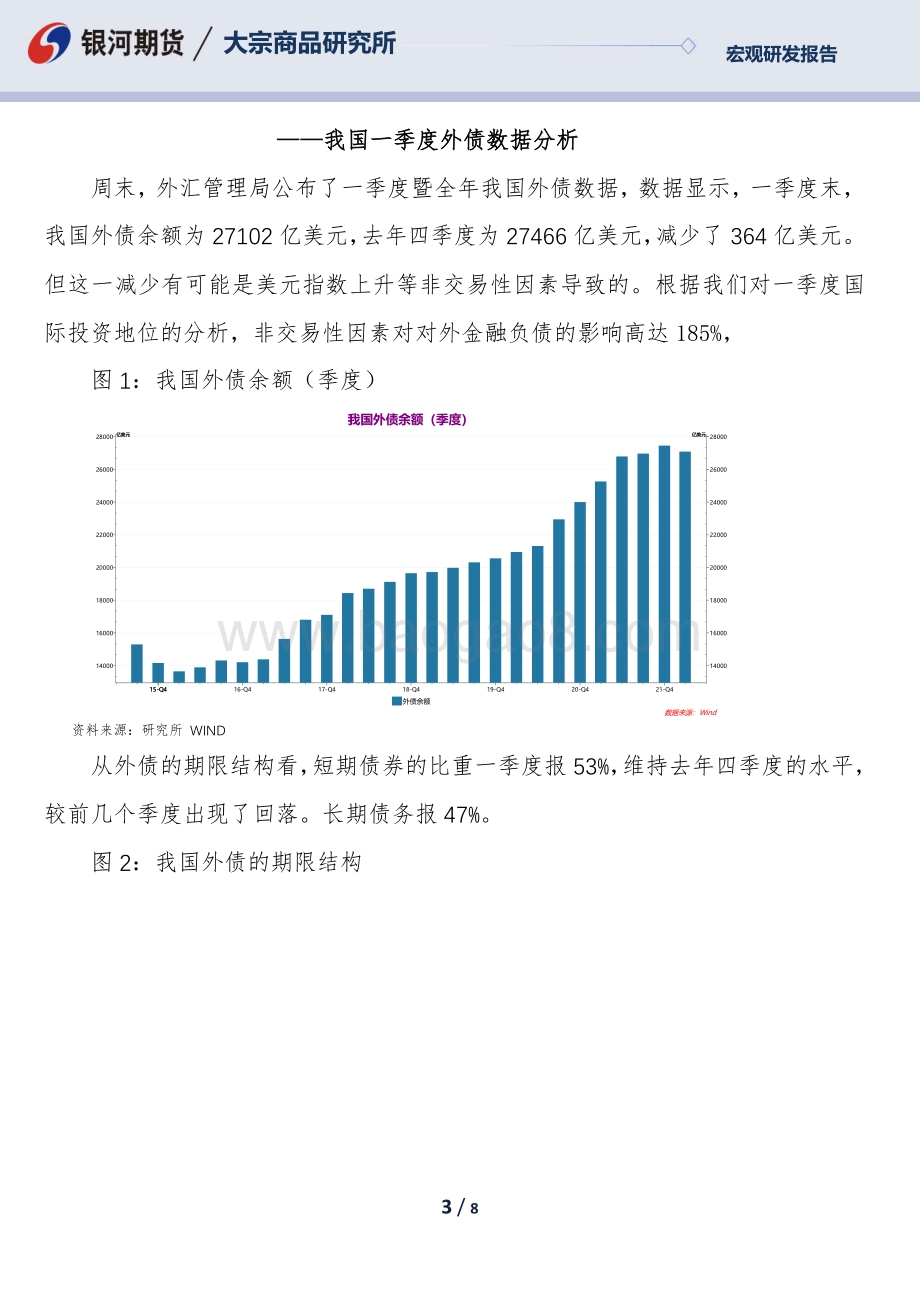 银河期货-我国一季度外债数据分析_外债余额因估值因素回落_外债风险总体可控_8页_1mb.pdf_第3页