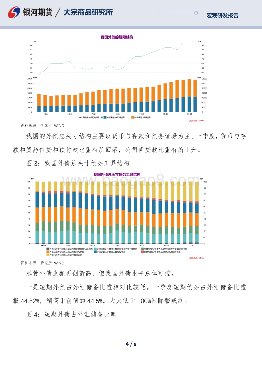 银河期货-我国一季度外债数据分析_外债余额因估值因素回落_外债风险总体可控_8页_1mb.pdf_第4页