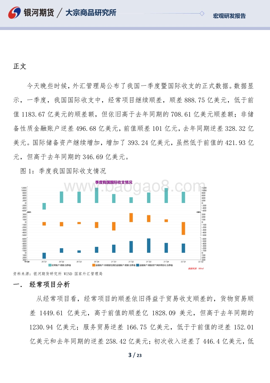 银河期货-一季度国际收支正式数据暨国际投资地位分析_数据尚可_但没有完全反映出疫情冲击和地缘政治的变化_23页_1mb.pdf_第3页