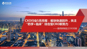 民生证券-医药新制造之CXO月报_CXO行业5月月报_板块快速回升_关注_药学+临床_综合型CRO新势力_29页_2mb.pdf