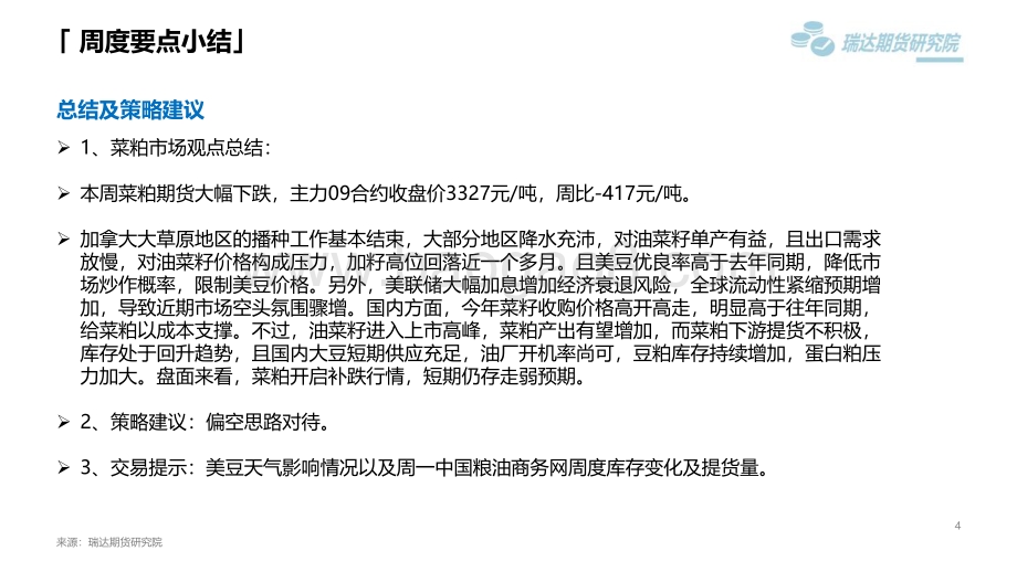 瑞达期货-菜籽类市场周报_全球衰退预期升温_菜油继续减仓大跌_25页_2mb.pdf_第4页