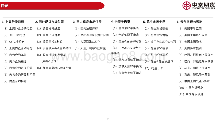中泰期货-油脂油料周报_宏观市场悲观情绪蔓延_油脂价格承压继续下跌_62页_4mb.pdf_第2页