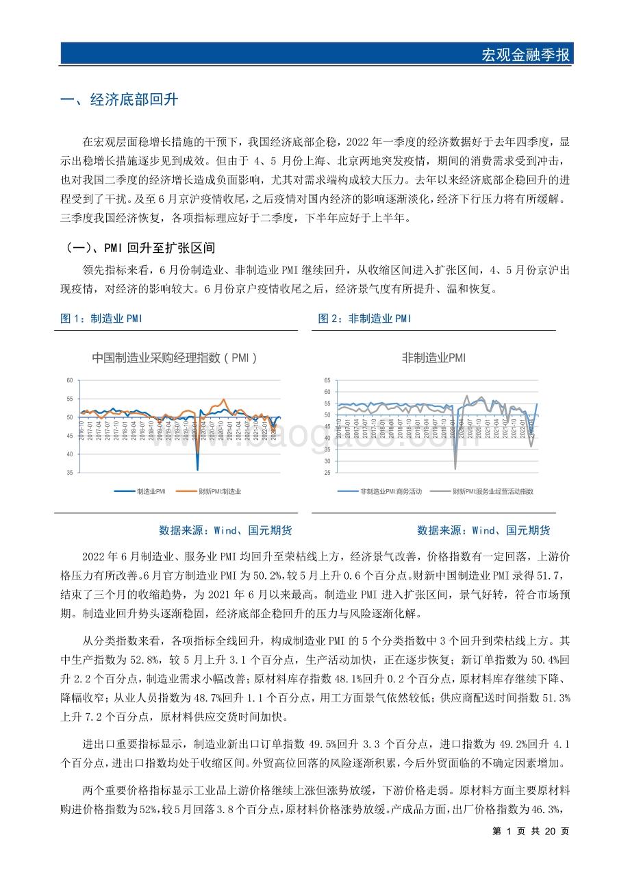 宏观金融季报_经济企稳回升_期指期债震荡上行_22页_2mb.pdf_第3页