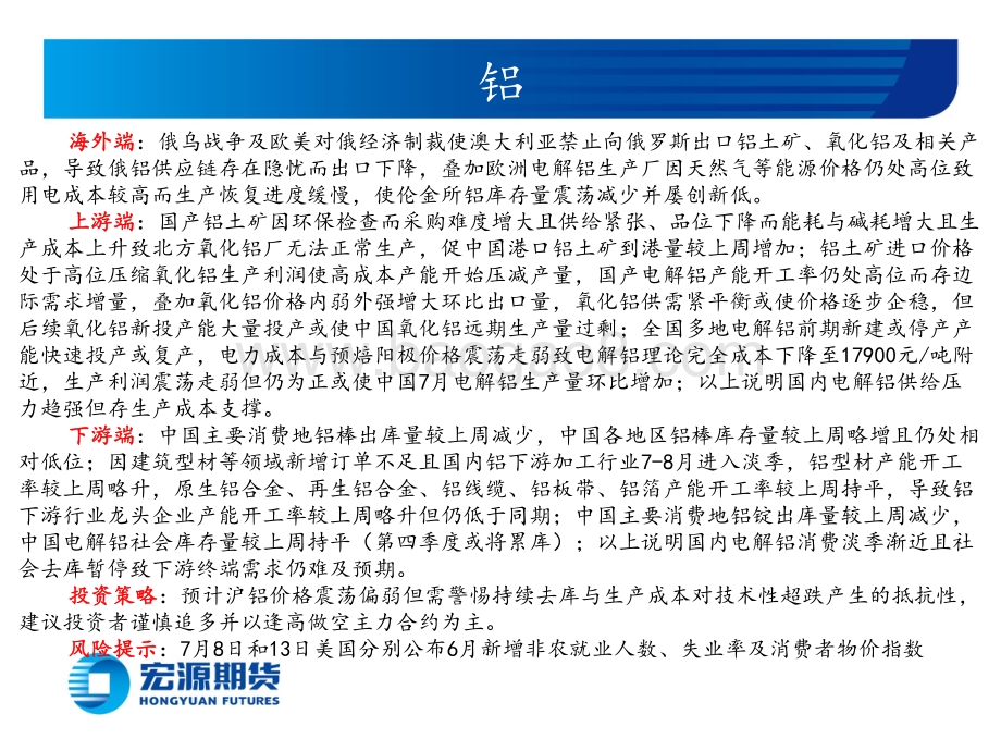 有色金属周报（铜铝锌）_欧美经济衰退预期增强_关注美国6月CPI回落幅度_39页_6mb.pdf_第3页