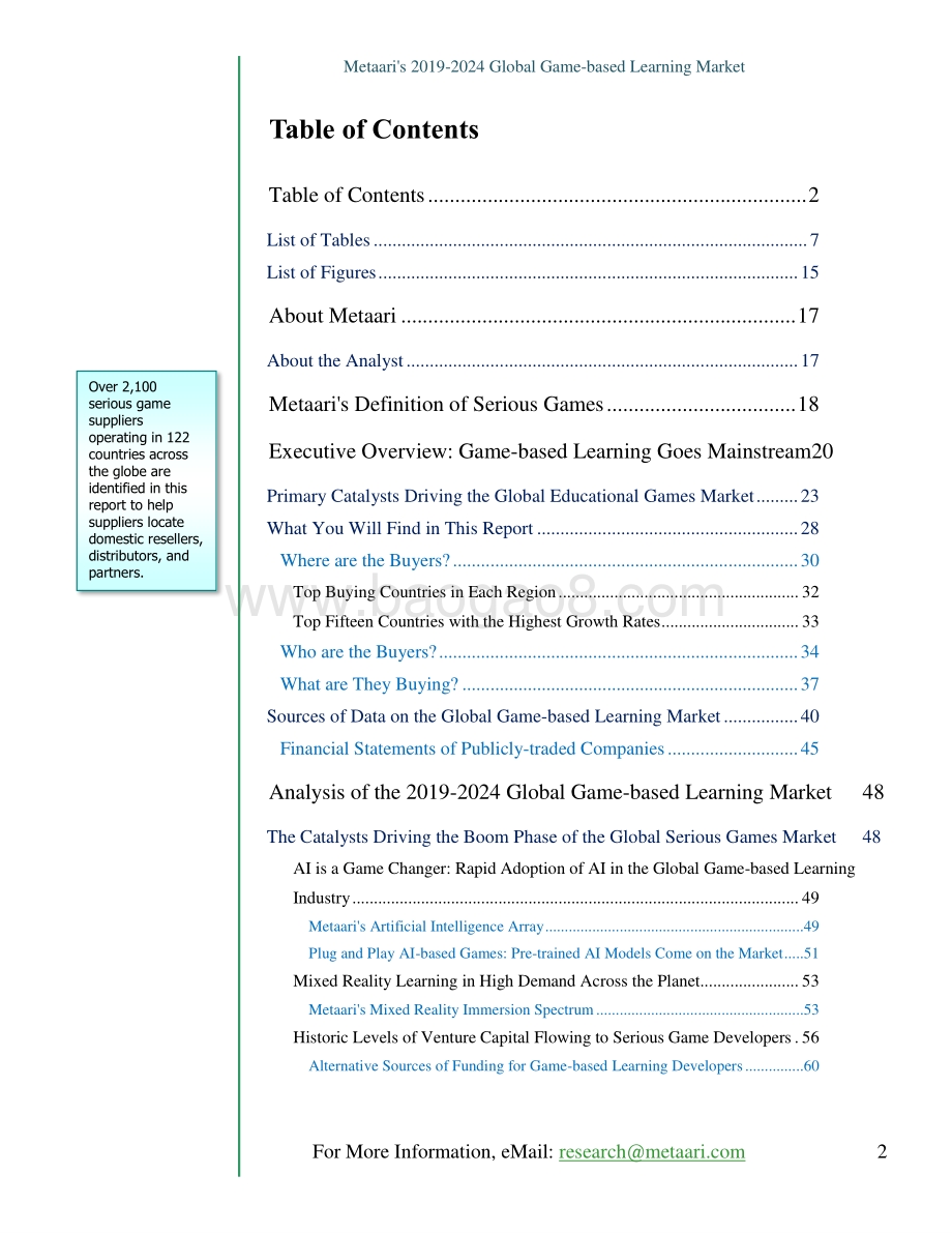 Metaari：2019-2024全球教育游戏市场研究报告_EN__47页_1mb.pdf_第2页