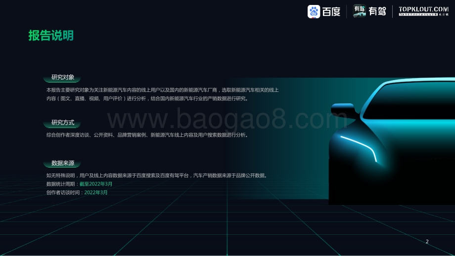 克劳锐_百度：2022中国新能源汽车内容生态趋势洞察_33页_11mb.pdf_第2页