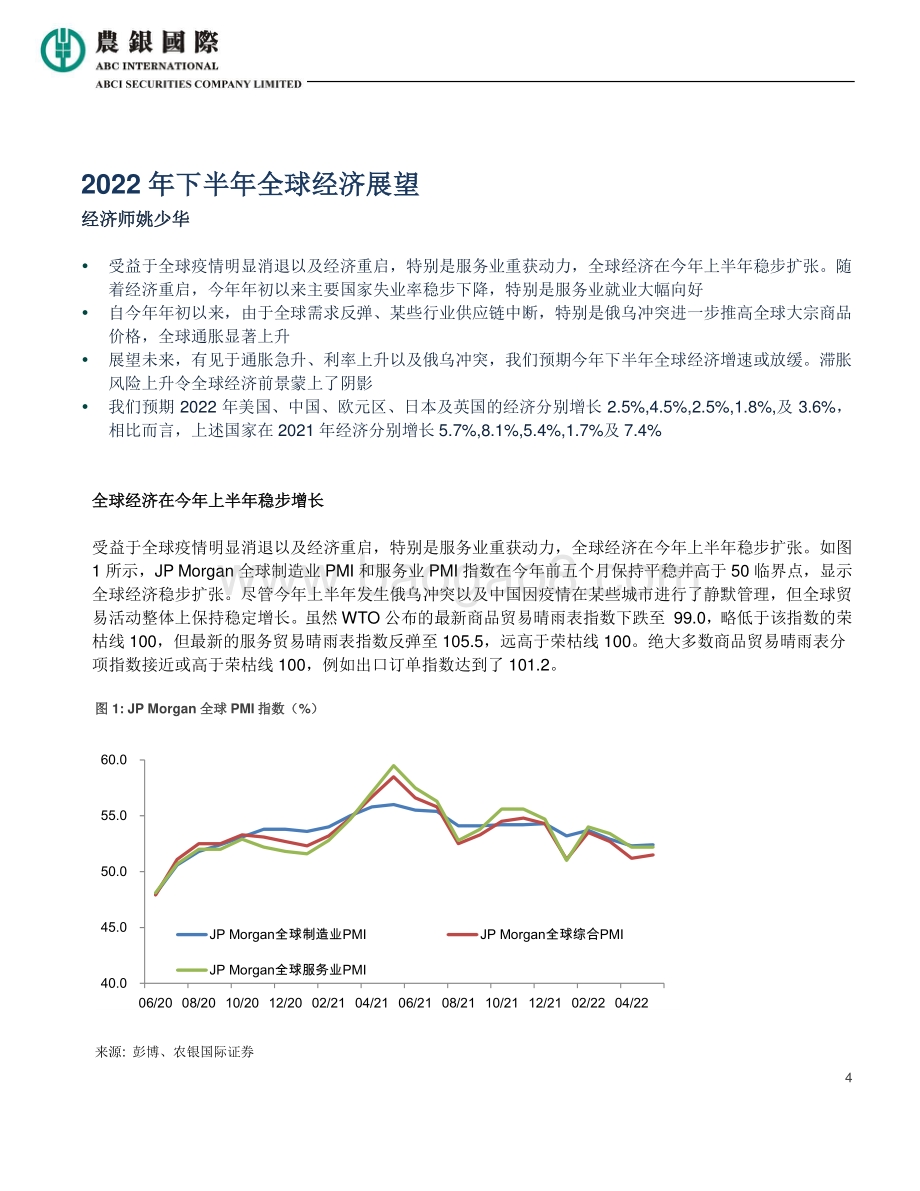 农银国际证券-2022年下半年经济展望及投资策略报告_中美利率趋势存异_经济周期及投资机遇分化_44页_4mb.pdf_第4页