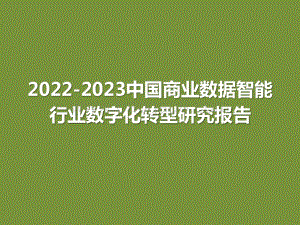 2022-2023中国商业数据智能行业数字化转型研究报告.pptx