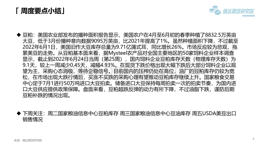 瑞达期货-豆类市场周报_反弹失败_豆类再度陷入下跌_45页_4mb.pdf_第4页