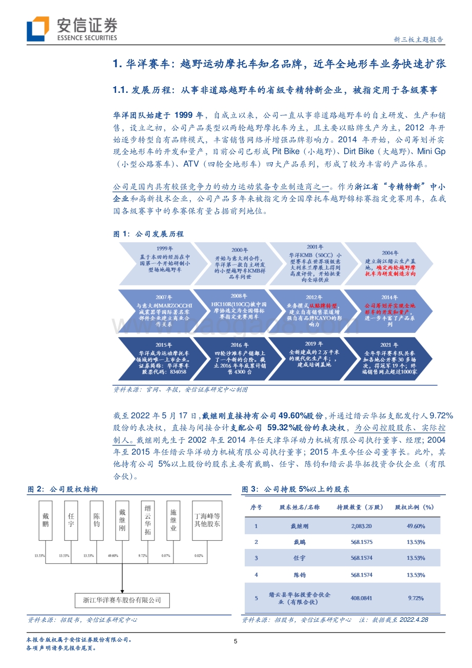 安信证券-华洋赛车-834058.NQ-华洋赛车_休闲及赛事越野摩托车和全地形车知名企业_注重自主品牌和车队_33页_2mb.pdf_第5页