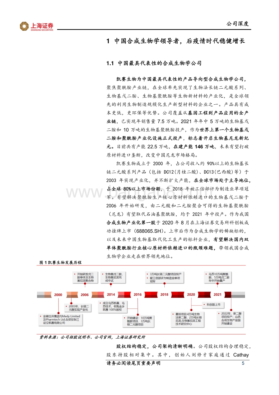 深度报告-20220630-上海证券-凯赛生物-688065.SH-凯赛生物深度报告_中国合成生物学领导者_开启生物尼龙新时代_25页_2mb.pdf_第5页
