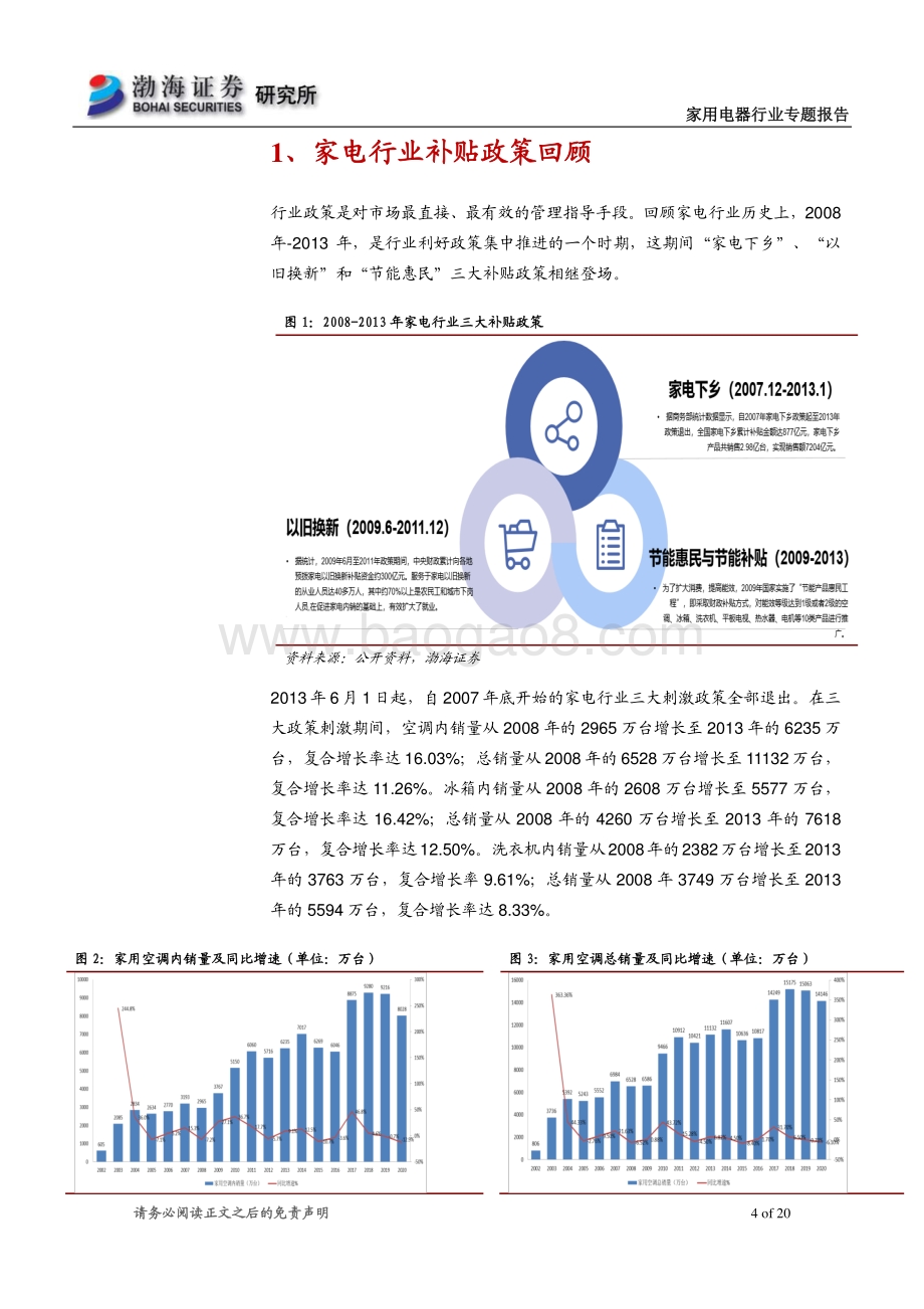 渤海证券-家用电器行业专题报告_家电行业政策复盘与梳理_20页_1mb.pdf_第4页