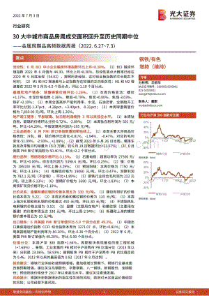 光大证券-金属周期品高频数据周报_30大中城市商品房周成交面积回升至历史同期中位_26页_2mb.pdf