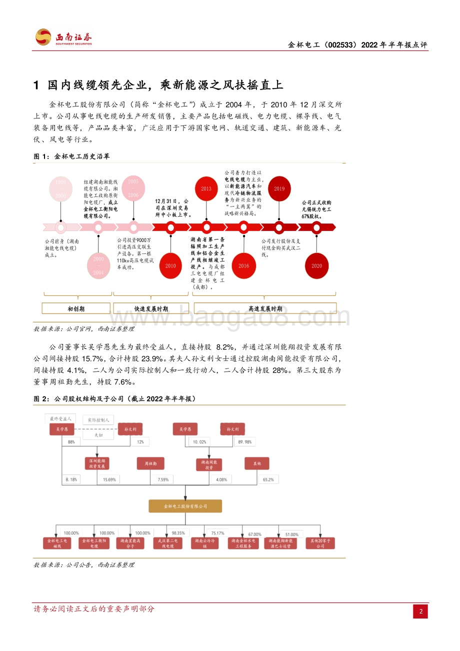 20220728-西南证券-金杯电工-002533.SZ-上半年平稳增长_产能扩张助推行稳致远_11页_2mb.pdf_第2页