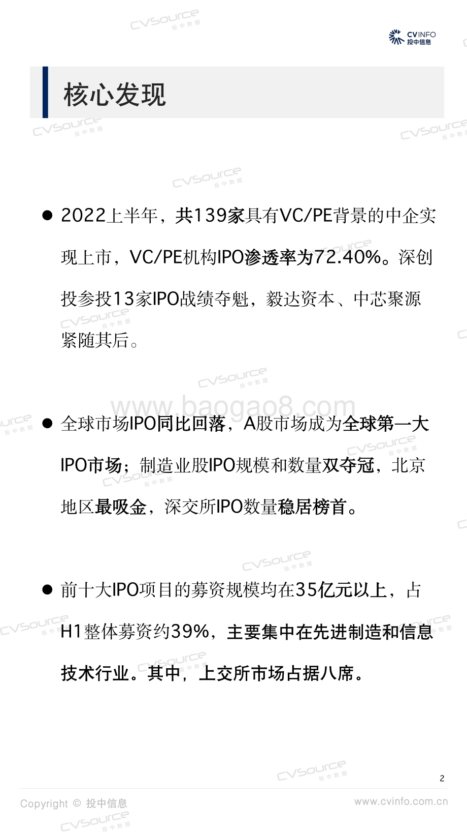 投中统计：2022上半年机构IPO战绩出炉-深创投战绩夺魁_33页_2mb.pdf_第2页