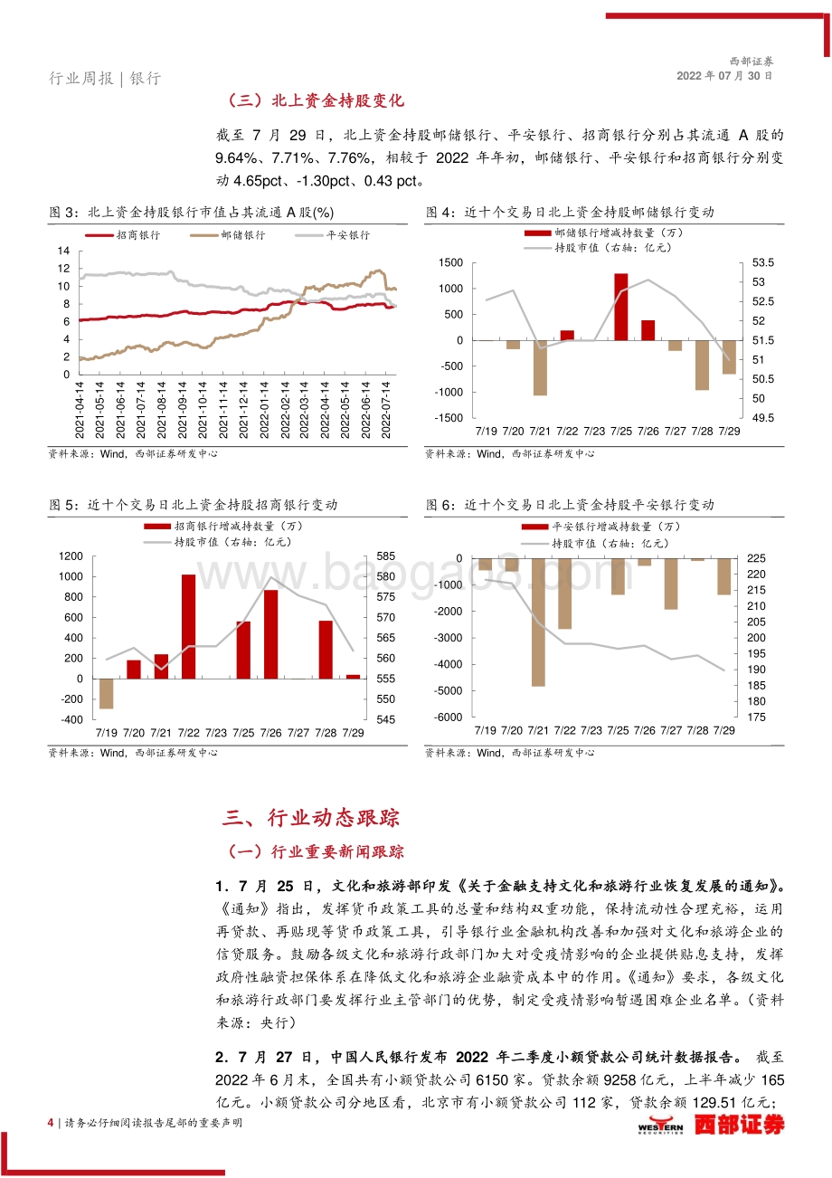 20220730-西部证券-银行业周度高频数据跟踪_10页_502kb.pdf_第4页