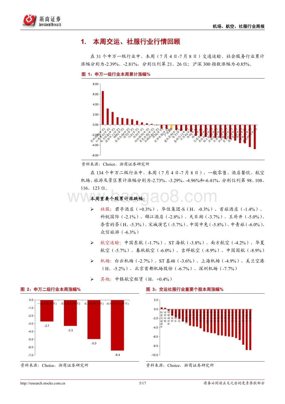 20220710-浙商证券-交运社服行业周报（7月第2周）_北京有序恢复直航国际客运航班；香港暂缓部分航线熔断机制_17页_1mb.pdf_第5页