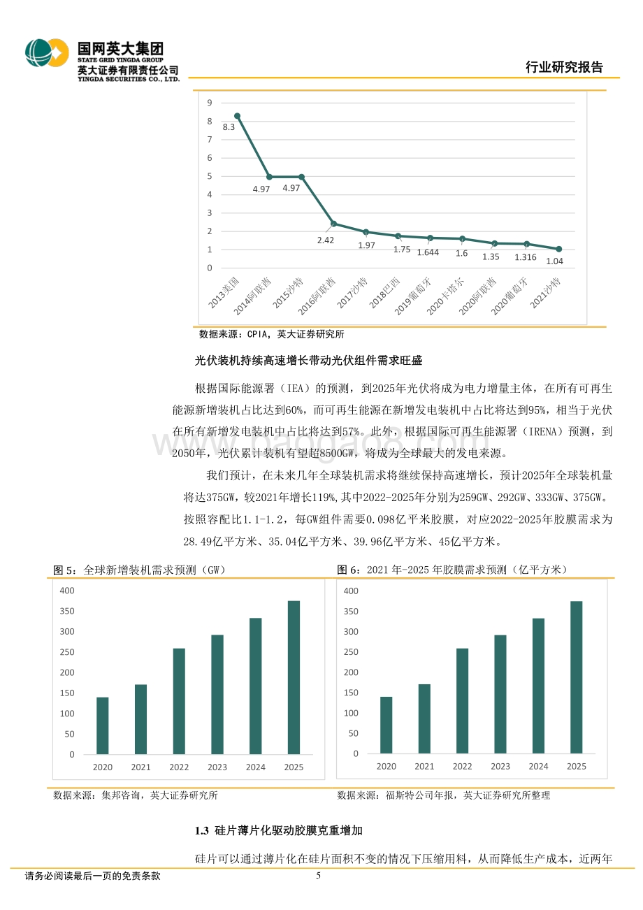 胶膜行业研究报告：需求推动粒子供给依旧偏紧胶膜面临的产业环境有望优化_16页_1mb.pdf_第5页