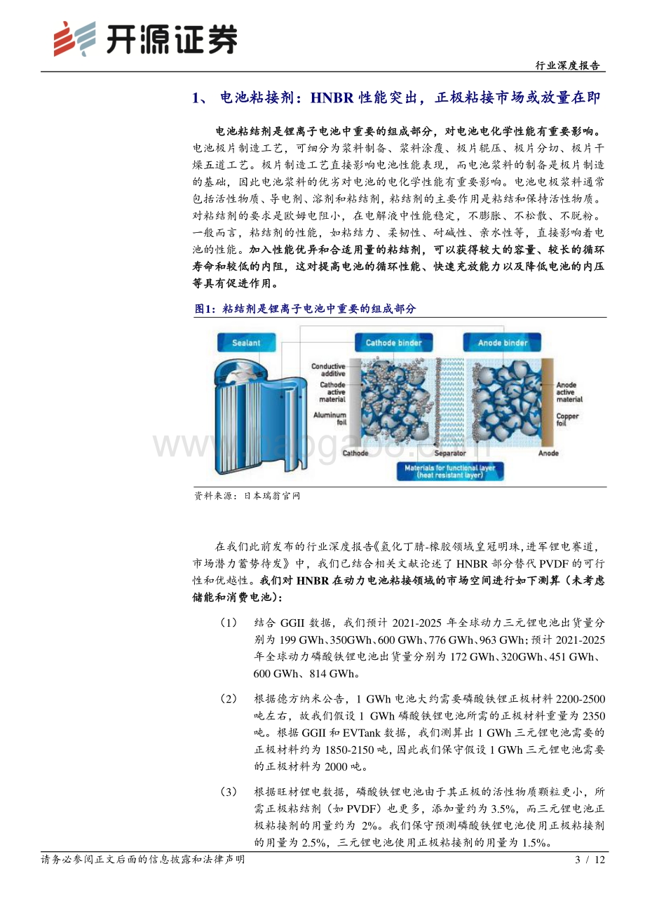 化工：HNBR行业深度报告之二-HNBR在锂电领域放量在即万吨级市场一触即发_12页_1mb.pdf_第3页