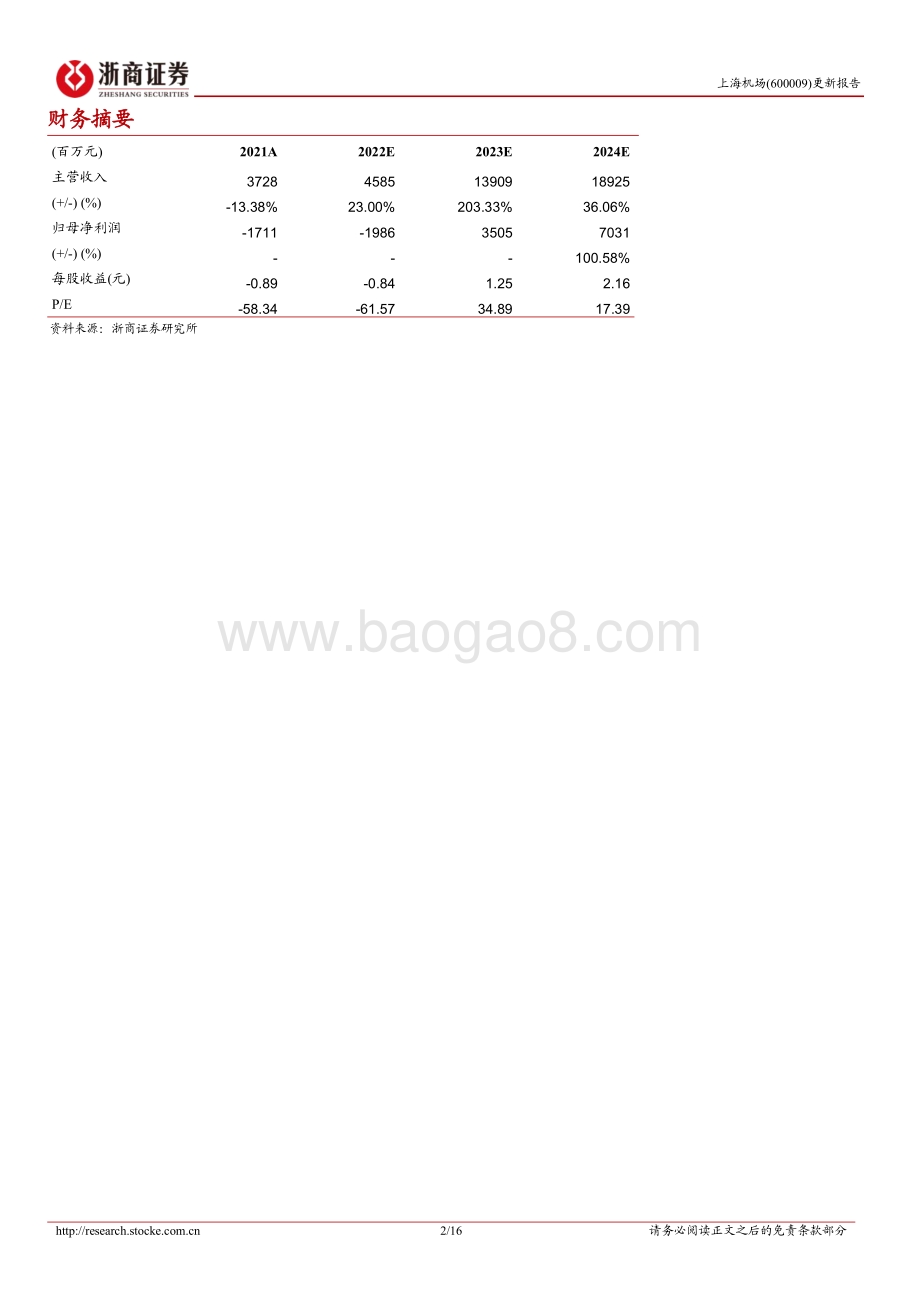 20220730-浙商证券-上海机场-600009.SH-上海机场更新报告_潜龙在渊_疫后恢复向上期权_16页_1mb.pdf_第2页