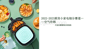 2022-2023厨房小家电空气炸锅行业社媒营销分析报告.pptx