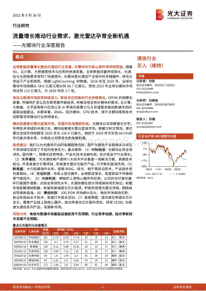深度报告-20220826-光大证券-光模块行业深度报告_流量增长推动行业需求_激光雷达孕育全新机遇_61页_5mb.pdf
