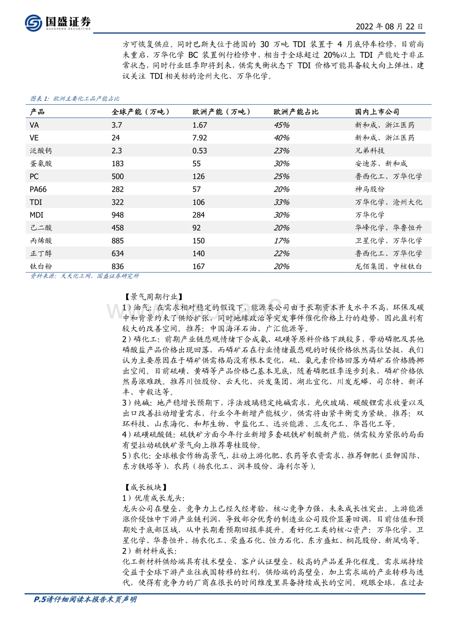 20220822-国盛证券-基础化工行业周报_看好光伏上游_卡脖子_高景气材料_14页_812kb.pdf_第5页