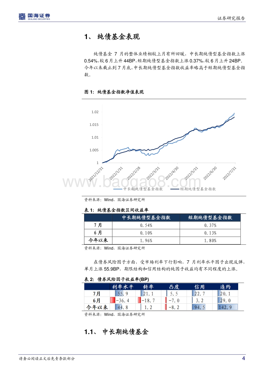 20220802-国海证券-纯债基金研究跟踪月报（2022年08月）_信用转攻为守__纯债基金持续提升凸度稳固收益_15页_1mb.pdf_第4页