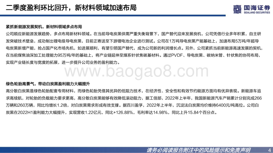 20220825-国海证券-黑猫股份-002068.SZ-2022年中报点评_二季度盈利环比回升_新材料领域加速布局_17页_834kb.pdf_第4页