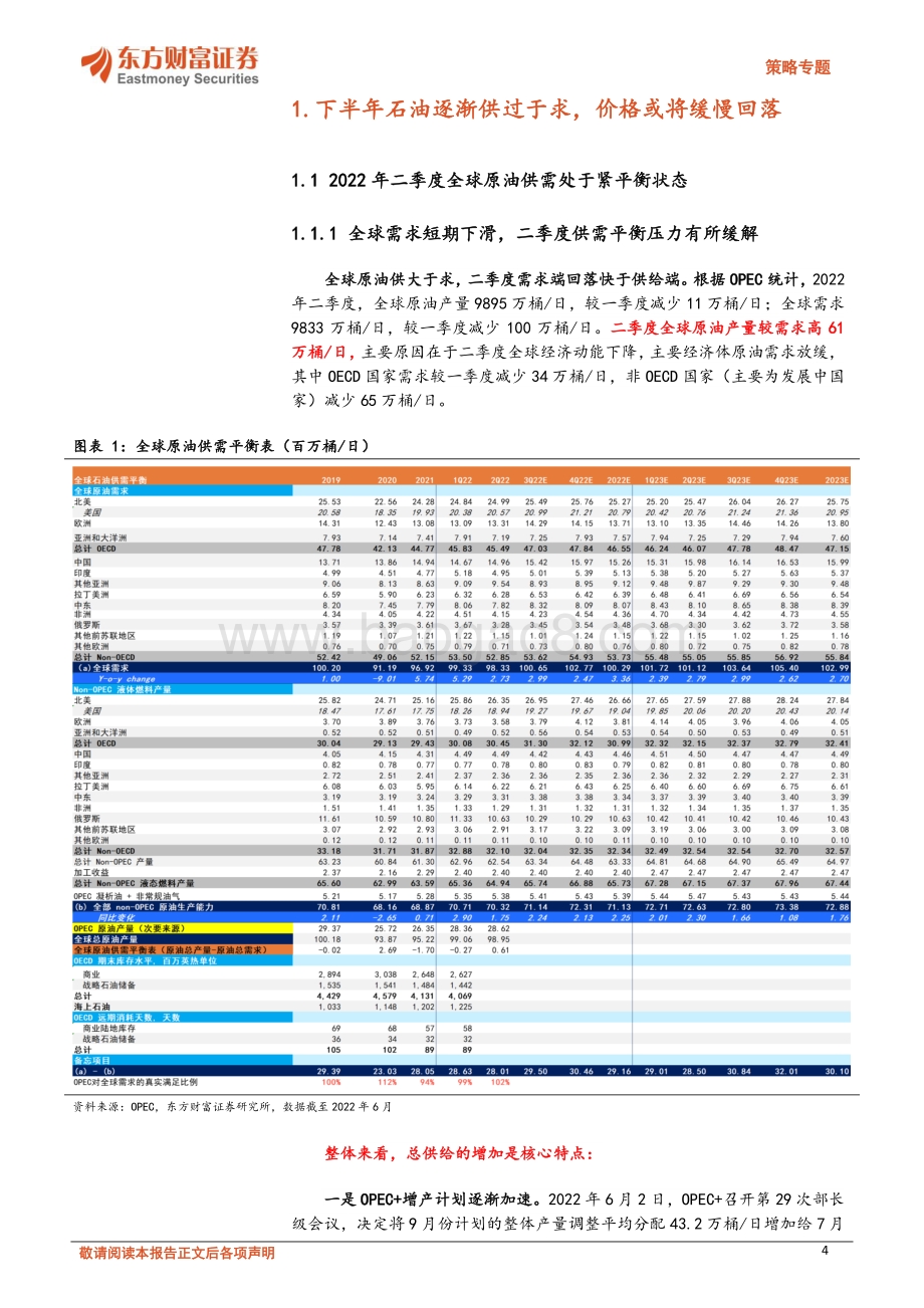 20220801-东方财富证券-策略专题_能源专题二_下半年全球石油紧平衡逐渐打破_新老能源延续高景气_25页_2mb.pdf_第4页