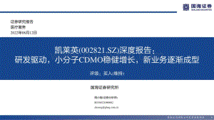 深度报告-20220812-国海证券-凯莱英-002821.SZ-深度报告_研发驱动_小分子CDMO稳健增长_新业务逐渐成型_36页_1mb.pdf