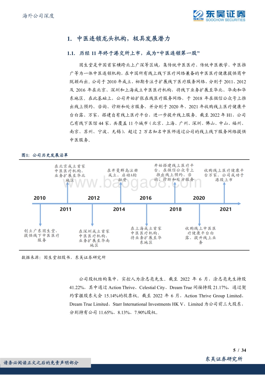 20220825-东吴证券-固生堂-02273.HK-连锁中医诊疗龙头_创新模式+业务扩张打开长期增量空间_34页_2mb.pdf_第5页