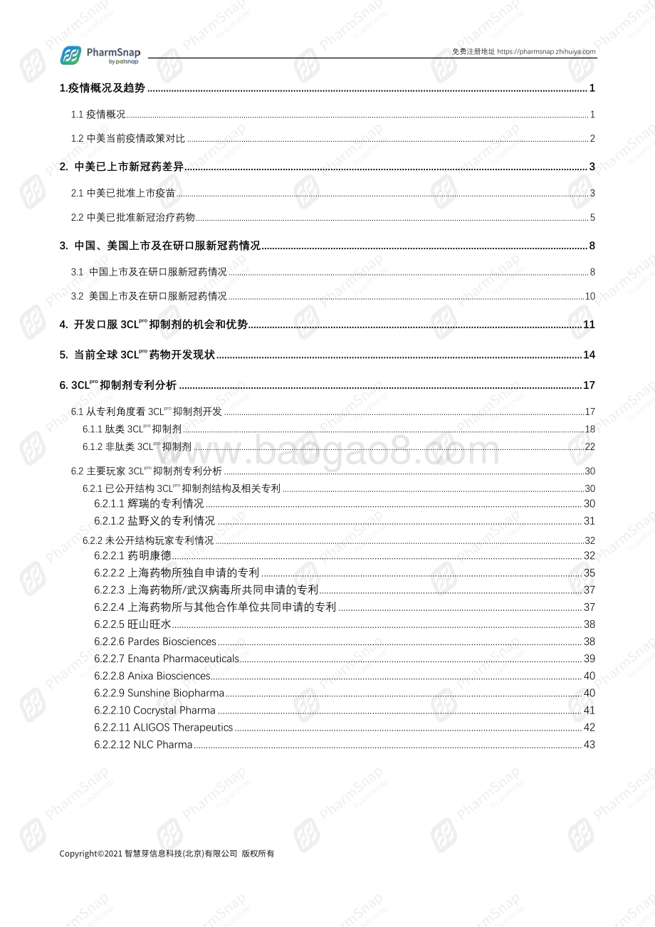 中美口服新冠药对比_全球3CL抑制剂专利分析_69页_4mb.pdf_第3页