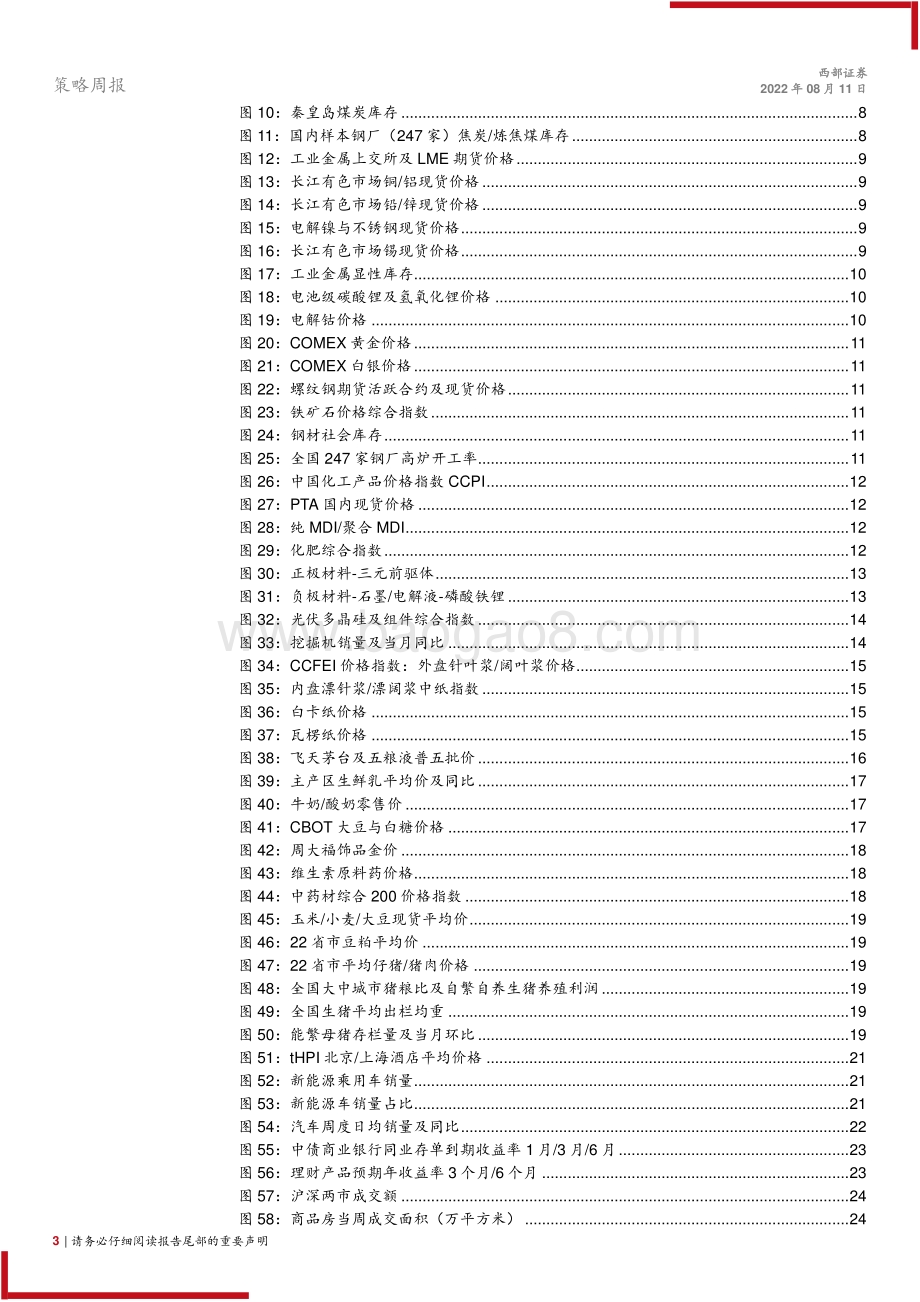 20220811-西部证券-景气图谱_贵金属涨幅扩大_挖掘机销量14个月同比首度转正_31页_1mb.pdf_第3页