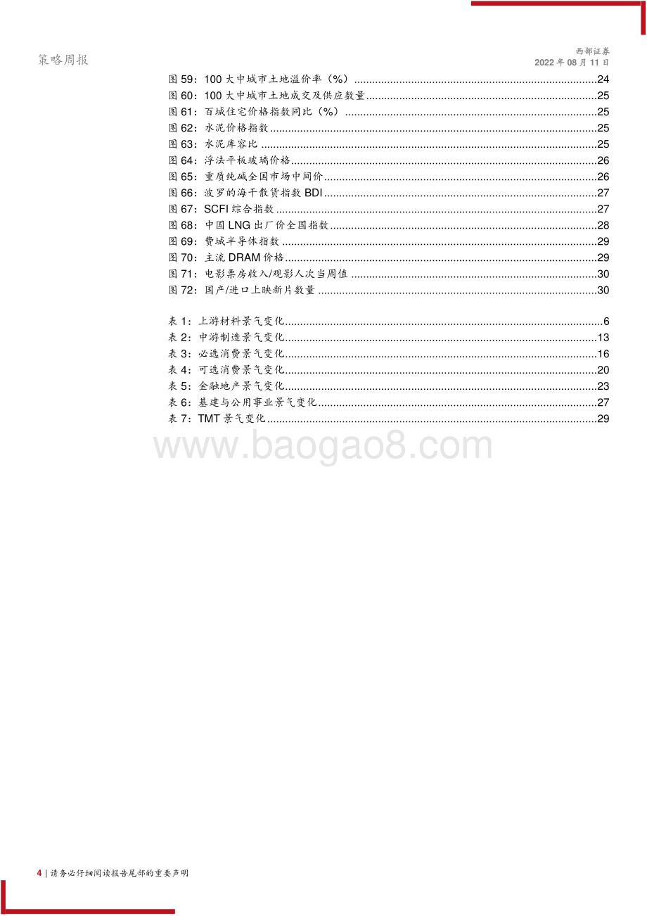 20220811-西部证券-景气图谱_贵金属涨幅扩大_挖掘机销量14个月同比首度转正_31页_1mb.pdf_第4页