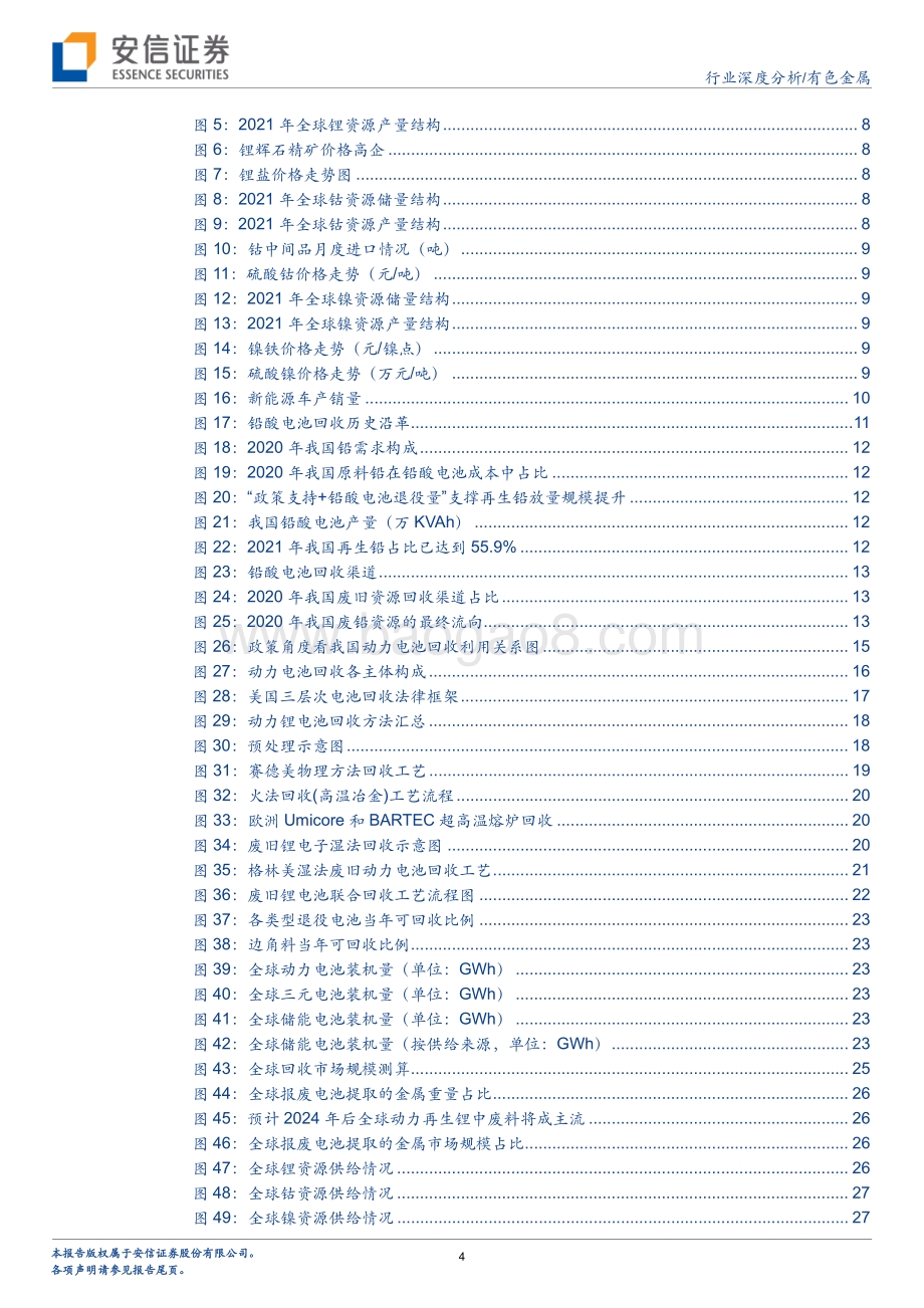 深度报告-20220812-安信证券-有色金属碳中和系列_报废潮或将来临_守望锂电回收景气赛道_39页_2mb.pdf_第4页